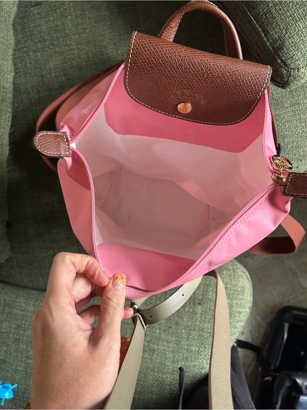 Longchamp Pink Nylon Backpack - Picture 7 of 7